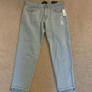 GAP denim girlfriend flower jeans